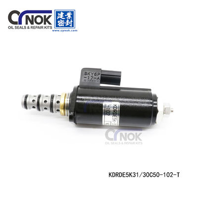 Machinery Electronic Parts Diesel Excavator Solenoid Valve KDRDE5K31 30C50-102-T For SK200-6E SK230-6E